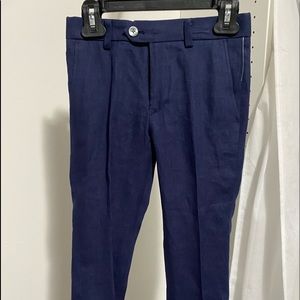 COPY - Boy’s navy 100% linen pants, casual, kind of dressy.